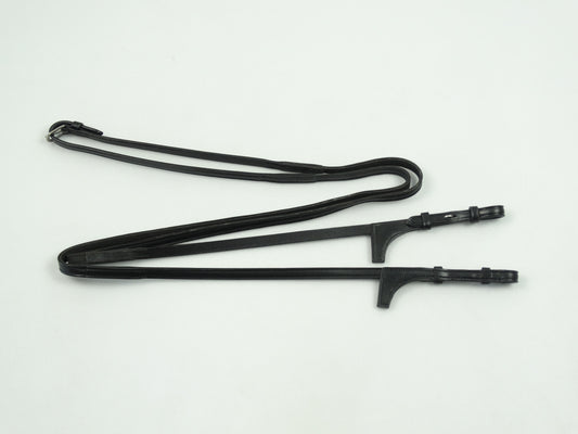 Rênes 1/2 cuir et grip, sans taquet, avec arrêtoirs.